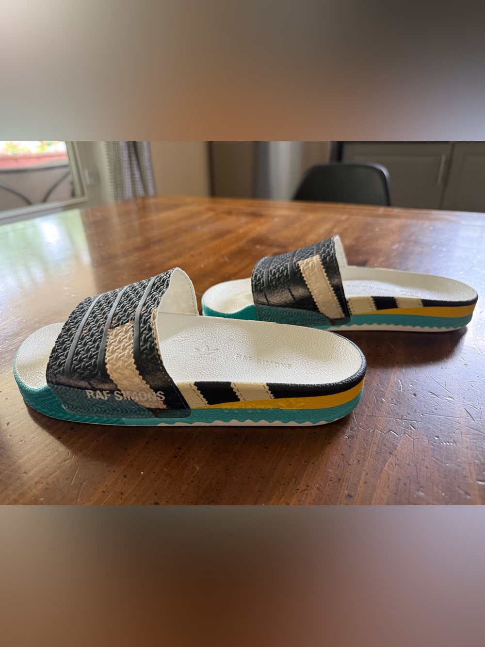 Adidas x Raf Simons Samba Adilette Multi-Color Slide Sandals